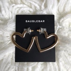BaubleBar heart hoop earrings